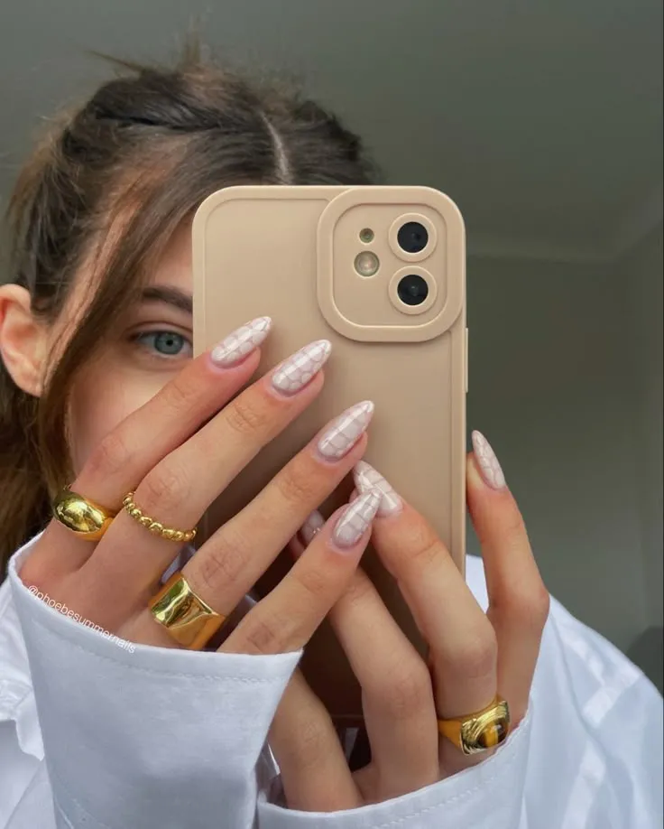 Snake Print Spring Nails