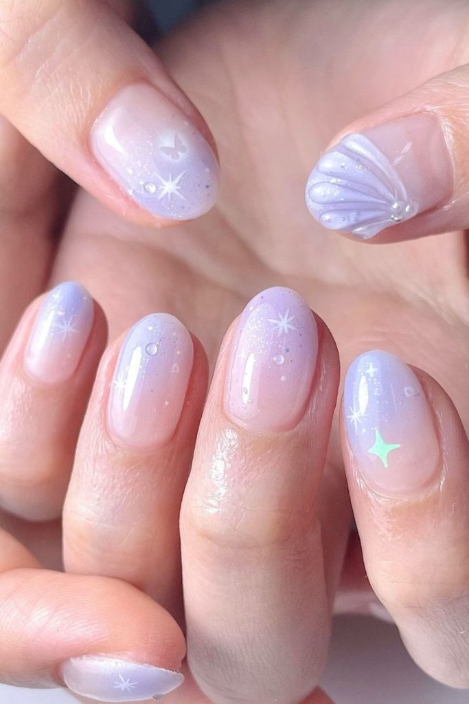 Seashore Mermaid Nails